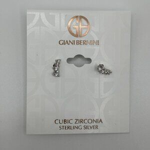 Giani Bernini Women's Sterling Silver Cubic Zirconia Dainty Stud Earrings